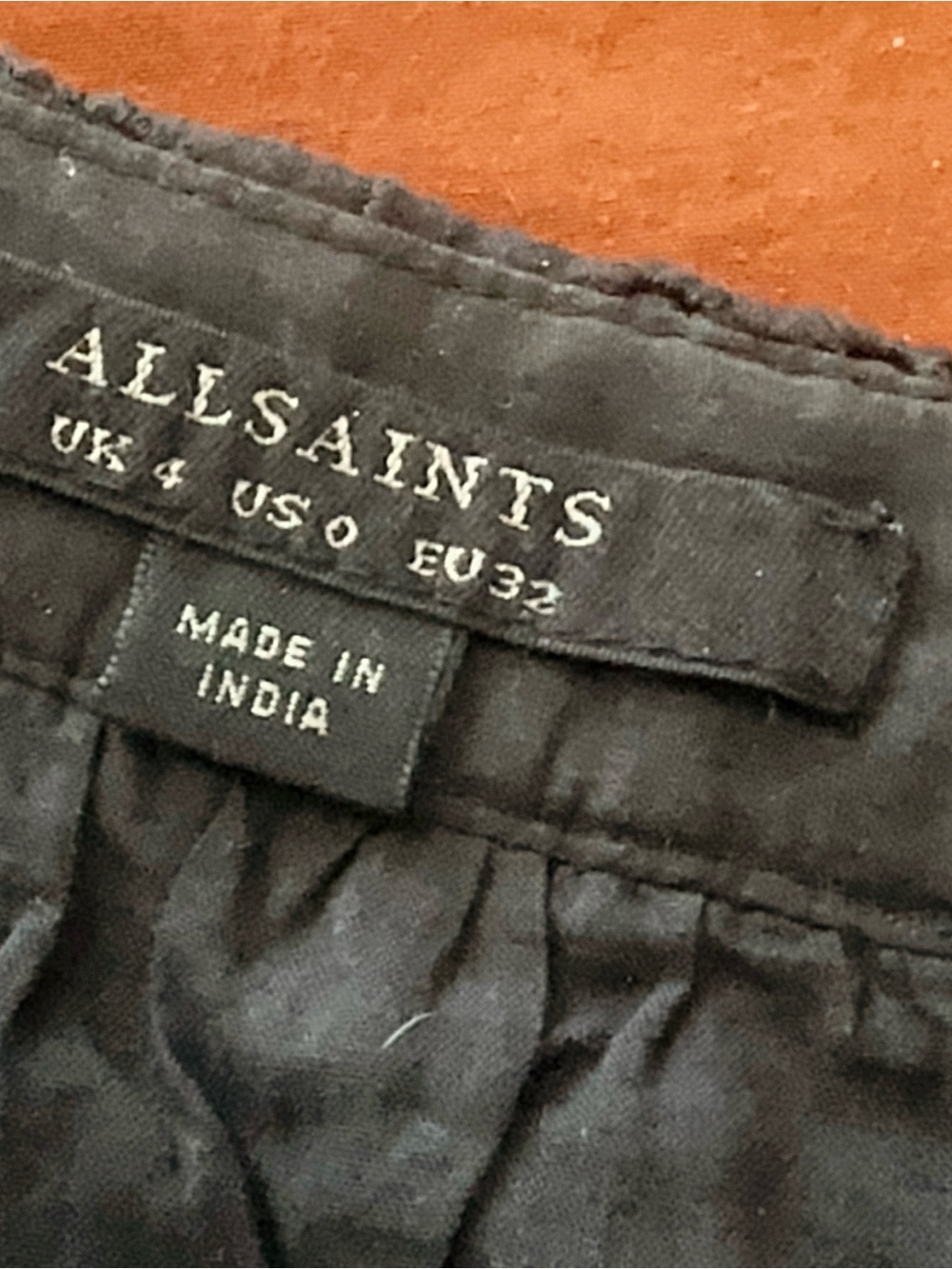 AllSaints Black Eyelet Tiered A-Line Skirt - Picture 2 of 6